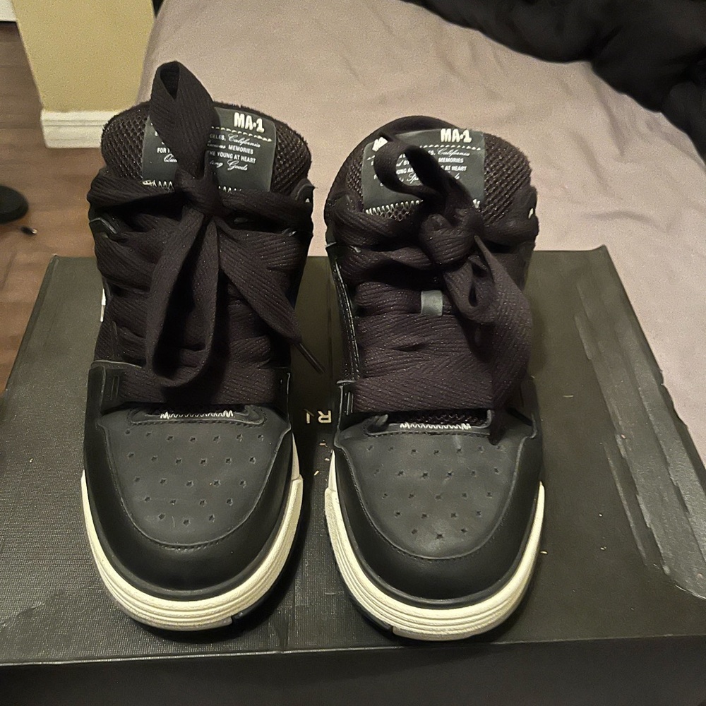 AMIRI Black and White Men's Shoes